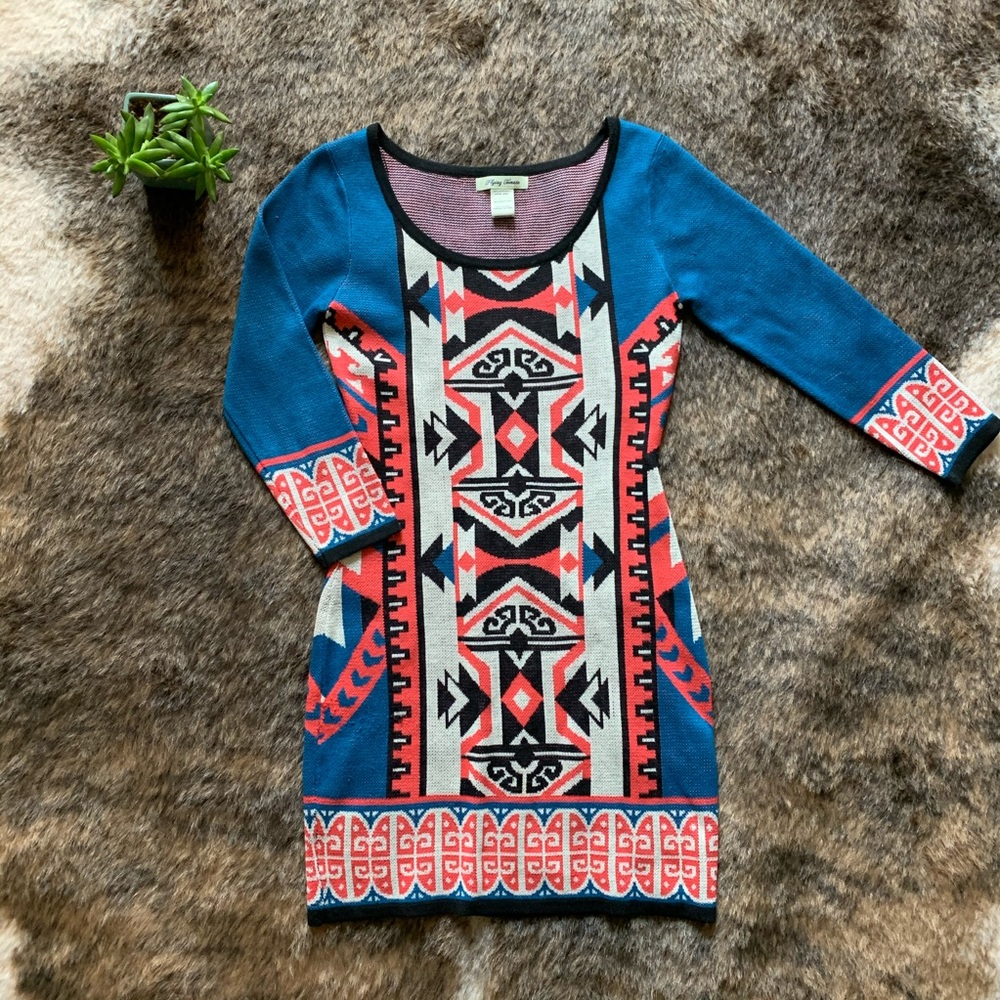Flying Tomato Aztec bodycon dress, XS